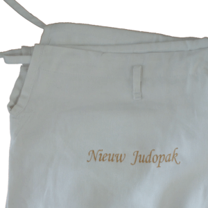 judo trousers embroidery