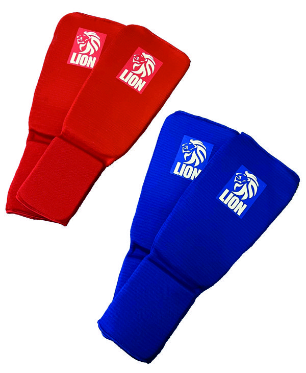 shin/instep guard ju-jitsu red and blue