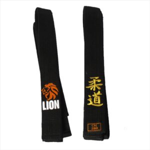 Lion judo belt black