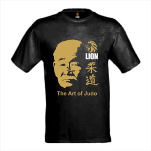 Lion T-shirt judo jigoro kano black sepia men